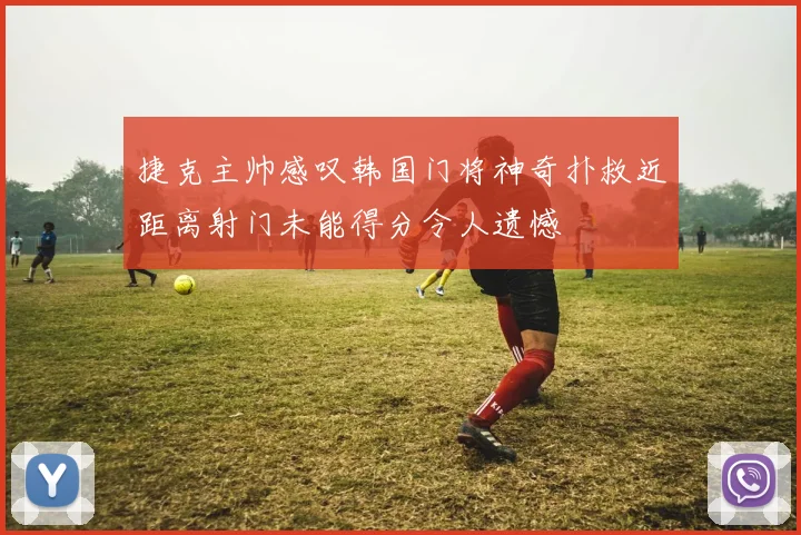 捷克主帅感叹韩国门将神奇扑救近距离射门未能得分令人遗憾